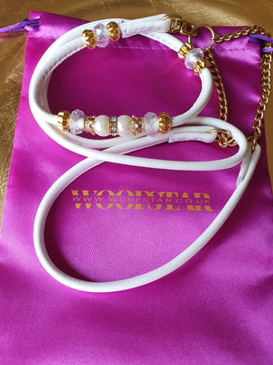 Martingale Dog show lead with Swivel and Bling