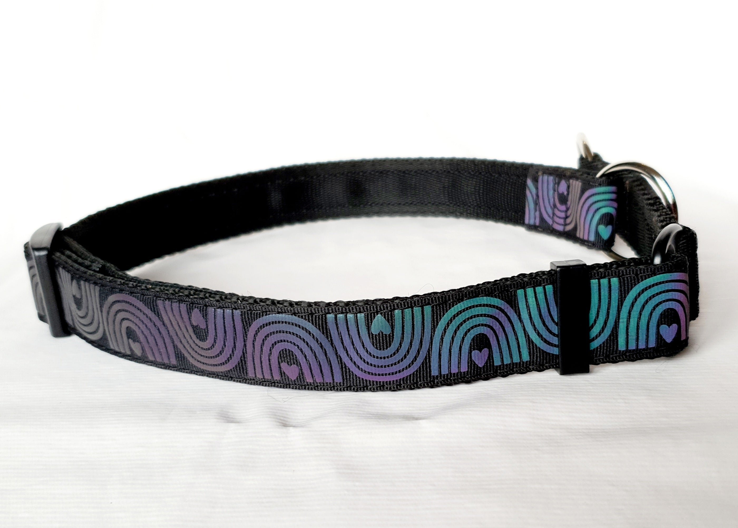 Reflective dog collar - Rainbows