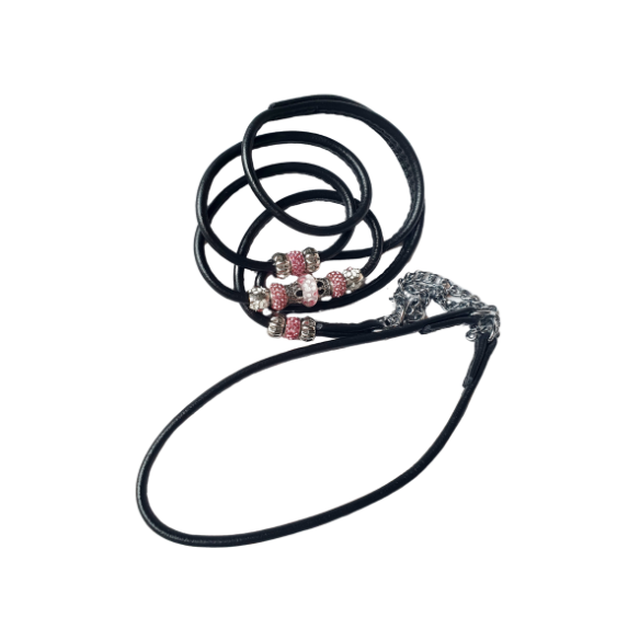 Martingale Dog show lead with Swivel and Bling