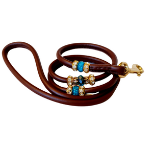 Large giant dog show lead (8mm) with bling