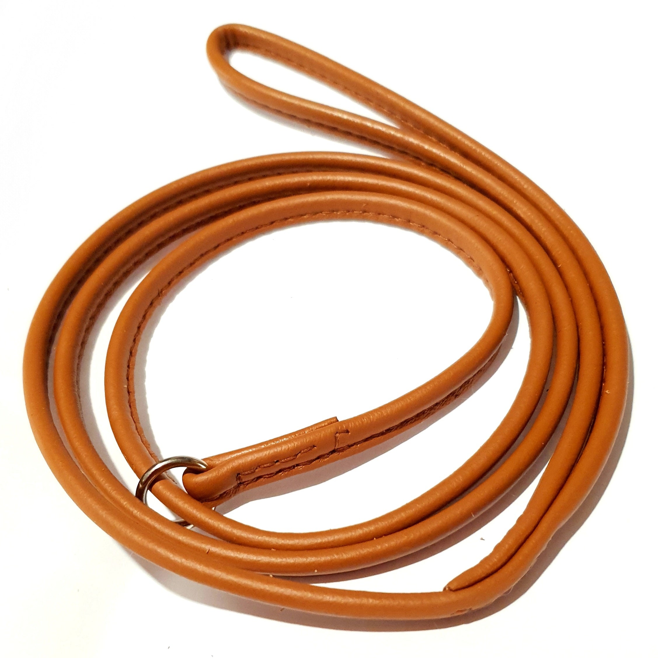 Leather Dog show slip lead - 5mm