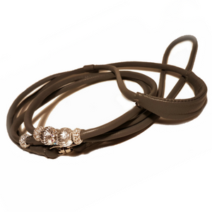 Loop dog show lead with comfort pad and Bling