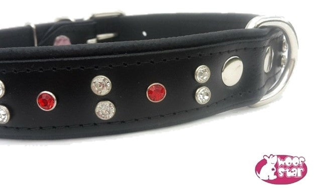 Crystal Leather collar