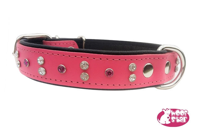 Crystal Leather collar