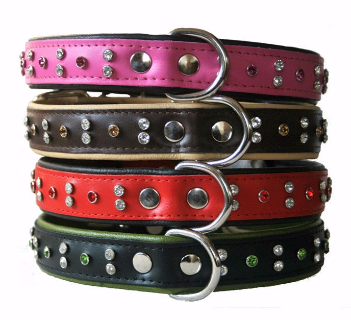 Crystal Leather Collar