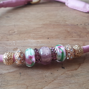 Martingale Dog show lead with Swivel and Bling